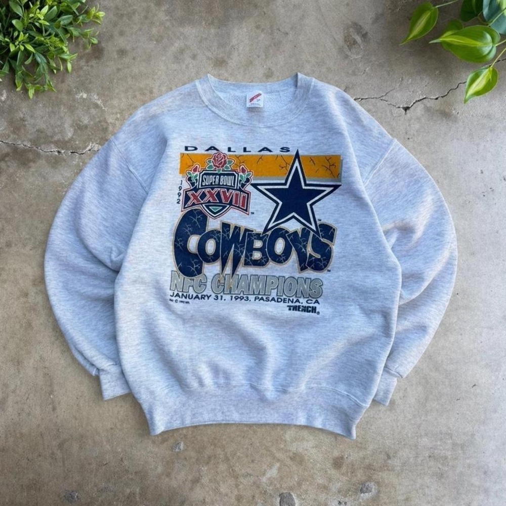 Vintage 90s Dallas Cowboys Super Bowl champs grey crewneck sweatshirt
